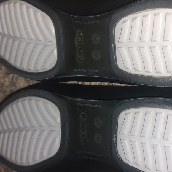 Crocs Women's Black Rio Pointed Toe Ballerinas with Cutouts US Size 8 - Picture 8 of 9